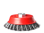 WIRE CUP BRUSH STAINLESS STEEL THREADED NUT--MM  65x 14