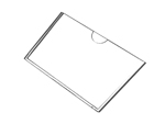 CARD HOLDER PLASTIC HARD CLEAR       --A4                50'S -